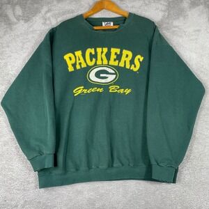 Vintage Green Bay Packers Crewneck Sweatshirt Mens XL‎ NFL Lee Sport Made USA